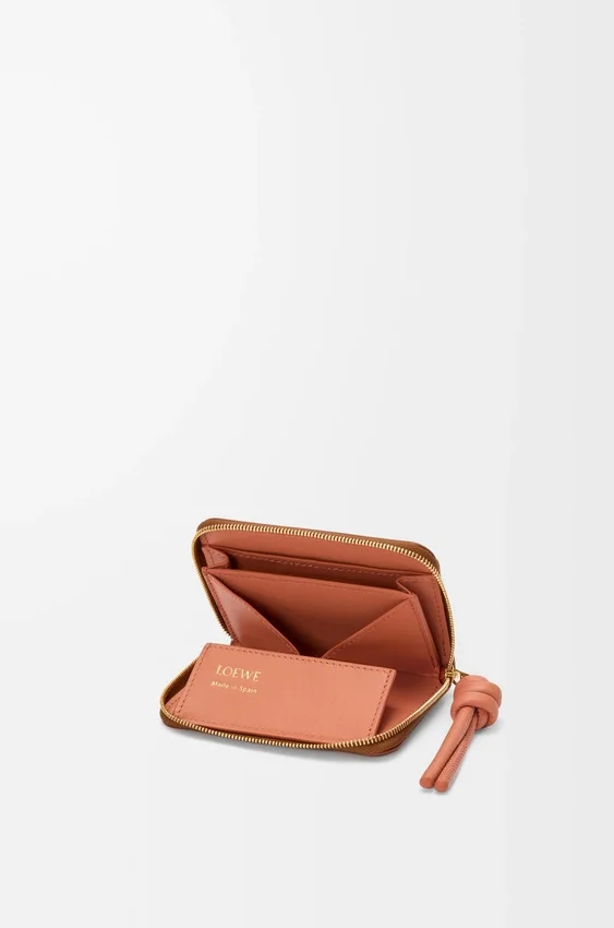 Zipped Coin Purse in Shiny Nappa Calfskin Zipped Coin Purse in Shiny Nappa Calfskin