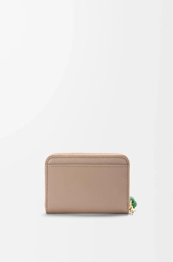 Zipped Coin Purse in Shiny Nappa Calfskin Zipped Coin Purse in Shiny Nappa Calfskin